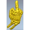 Defiant Skullhand - 3D STL model for CNC relief