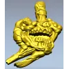 Defiant Skullhand - 3D STL model for CNC relief
