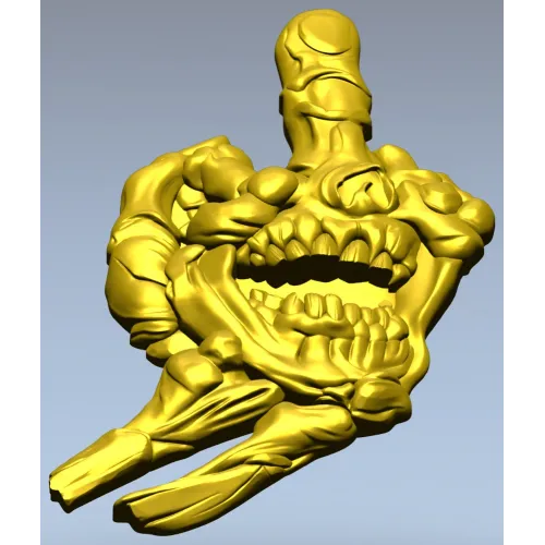 Defiant Skullhand - 3D STL model for CNC relief
