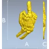 Defiant Skullhand - 3D STL model for CNC relief