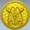 Cancer Zodiac Medallion STL - 3D Model for CNC Milling