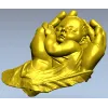 Бережные руки - 3D модель STL для ЧПУ, барельеф младенца в ладонях