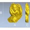 Бережные руки - 3D модель STL для ЧПУ, барельеф младенца в ладонях