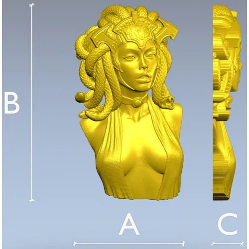 Бюст Медузы Горгоны - 3D модель STL для ЧПУ