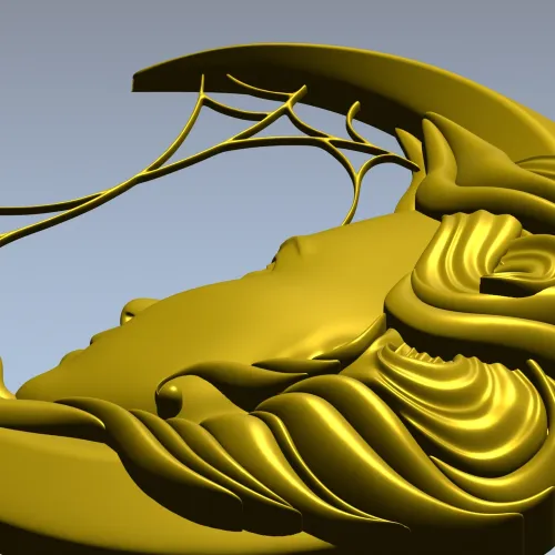 Лунная дама - 3D модель в формате STL для ЧПУ