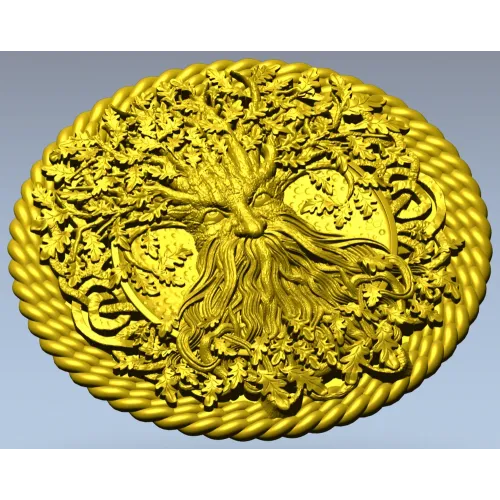 3D модель STL "Древесный страж" - рельефный медальон для ЧПУ