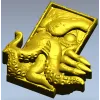 Kraken Embrace - octopus relief STL 3D model for CNC