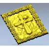 Celtic Cross with Rose - Relief Panel STL for CNC