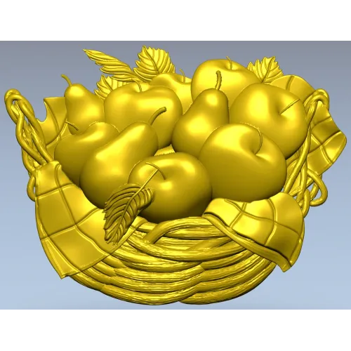 Fruit Basket Relief STL for CNC