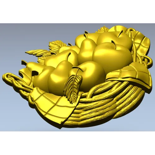 Fruit Basket Relief STL for CNC