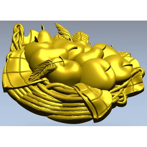 Fruit Basket Relief STL for CNC