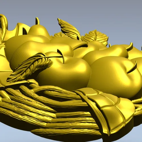 Fruit Basket Relief STL for CNC