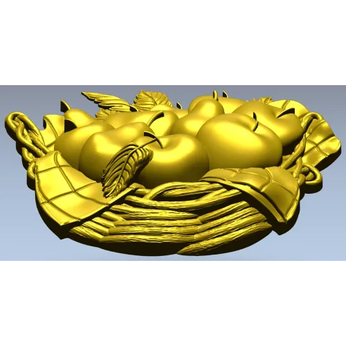 Fruit Basket Relief STL for CNC