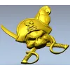 Pirate Skull with Parrot - STL 3D Model for CNC