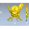 Pirate Skull with Parrot - STL 3D Model for CNC