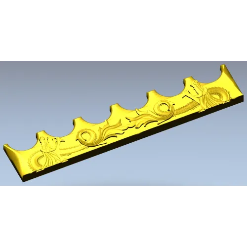 Mermaid Frieze STL - High-Relief Decorative Panel for CNC