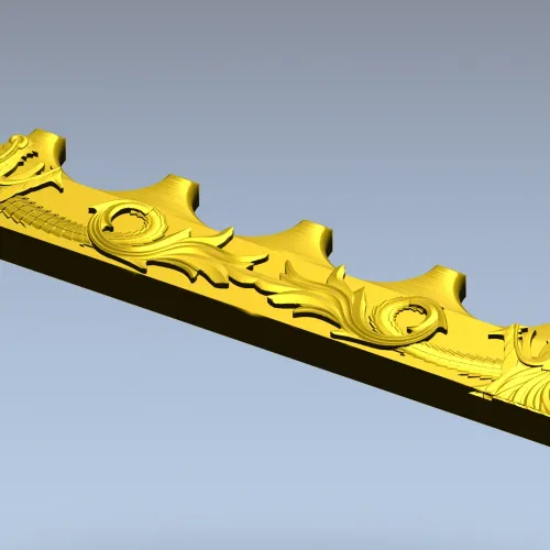 Mermaid Frieze STL - High-Relief Decorative Panel for CNC