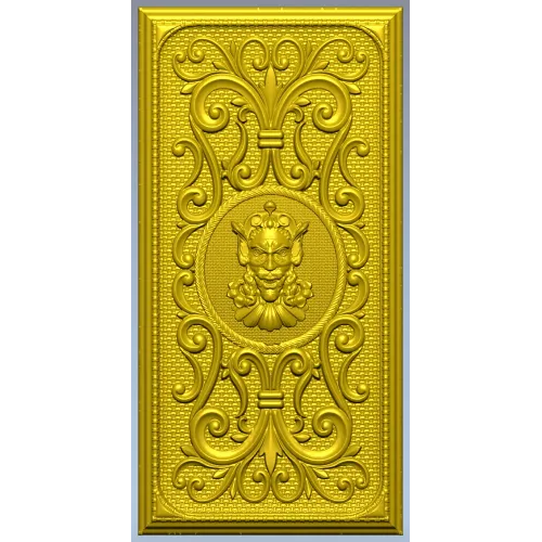 Demonic Medallion Relief Panel - STL 3D model for CNC