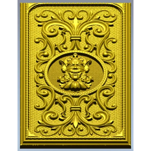 Demonic Medallion Relief Panel - STL 3D model for CNC
