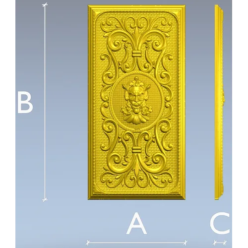 Demonic Medallion Relief Panel - STL 3D model for CNC