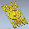 Lion Medallion Decorative Panel - STL 3D Model for CNC