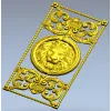 Lion Medallion Decorative Panel - STL 3D Model for CNC