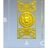 Lion Medallion Decorative Panel - STL 3D Model for CNC