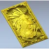Панно "Владычица перьев" - 3D модель STL для ЧПУ
