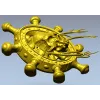 Skull at the Helm - 3D STL model for CNC carving