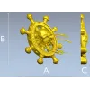 Skull at the Helm - 3D STL model for CNC carving