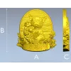 Французский бульдог с букетом - 3D модель STL для ЧПУ