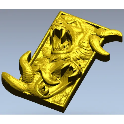 Барельеф "Двуглавый Рык" - 3D модель STL для ЧПУ