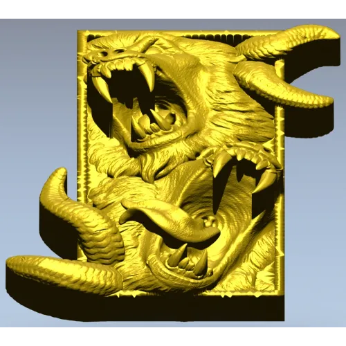 Барельеф "Двуглавый Рык" - 3D модель STL для ЧПУ