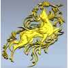 Олень в орнаменте - 3D модель STL для ЧПУ