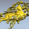 Олень в орнаменте - 3D модель STL для ЧПУ