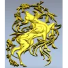 Олень в орнаменте - 3D модель STL для ЧПУ