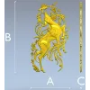 Олень в орнаменте - 3D модель STL для ЧПУ