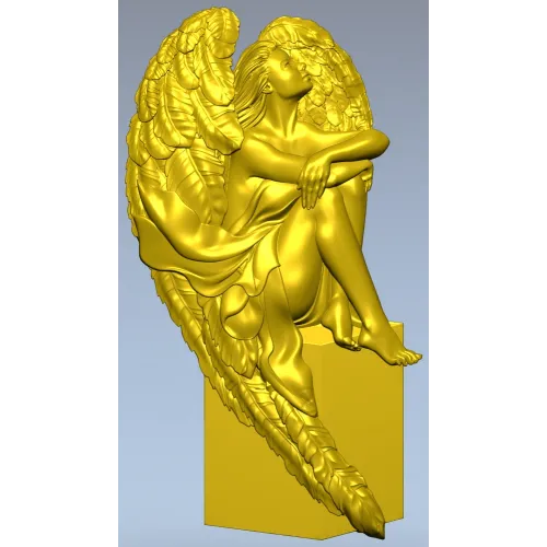 Ангел в раздумьях - 3D модель STL для ЧПУ