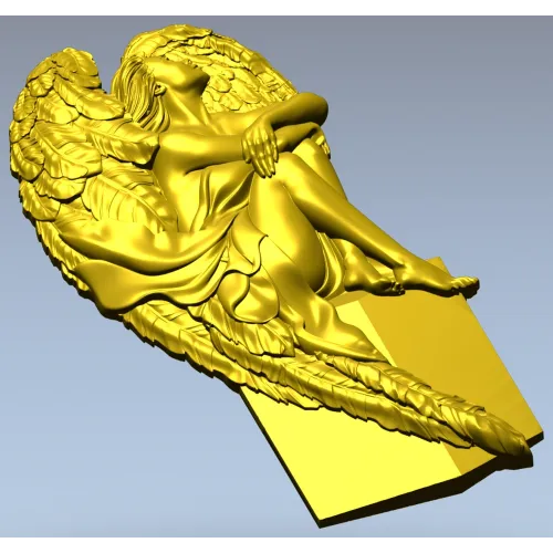 Ангел в раздумьях - 3D модель STL для ЧПУ