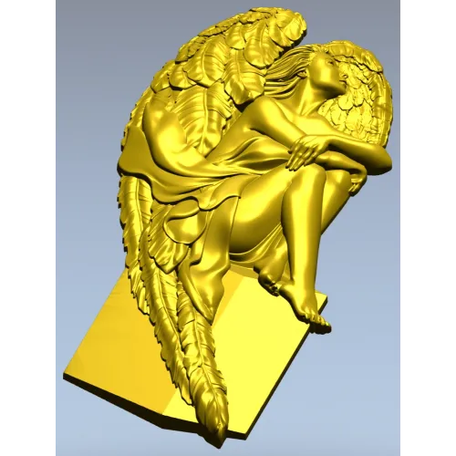Ангел в раздумьях - 3D модель STL для ЧПУ