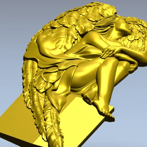 Ангел в раздумьях - 3D модель STL для ЧПУ