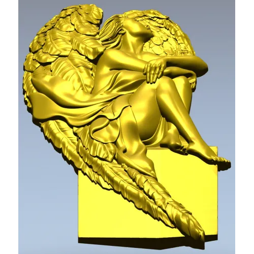 Ангел в раздумьях - 3D модель STL для ЧПУ