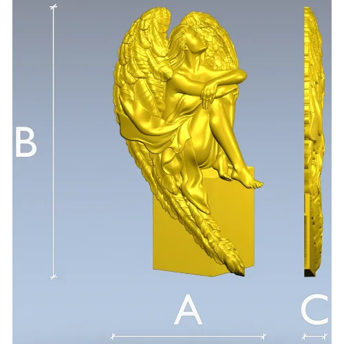 Ангел в раздумьях - 3D модель STL для ЧПУ