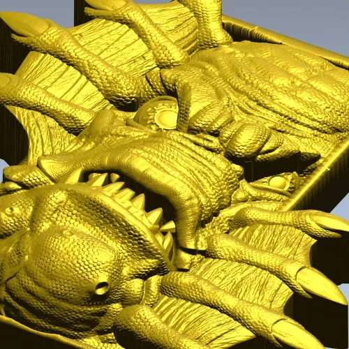 3D модель "Монстр в окне" - STL для ЧПУ