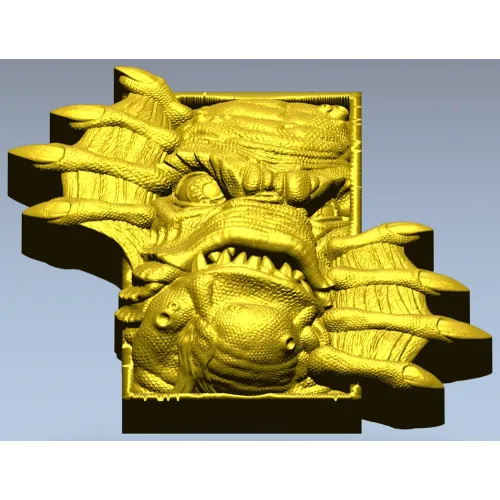 3D модель "Монстр в окне" - STL для ЧПУ