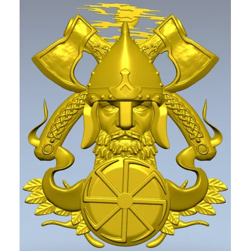 Славянский воин-щитодержатель - 3D модель STL для ЧПУ