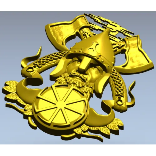 Славянский воин-щитодержатель - 3D модель STL для ЧПУ