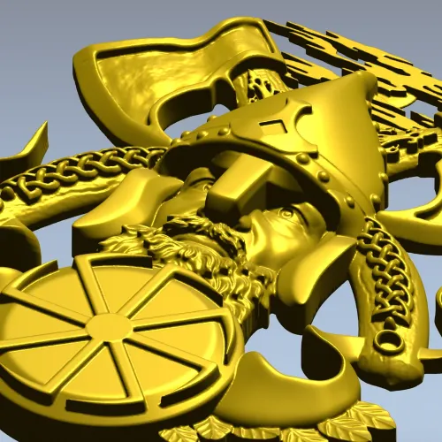 Славянский воин-щитодержатель - 3D модель STL для ЧПУ