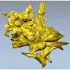 Цветочное панно в рельефе - 3D модель STL для ЧПУ