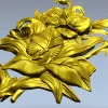 Цветочное панно в рельефе - 3D модель STL для ЧПУ